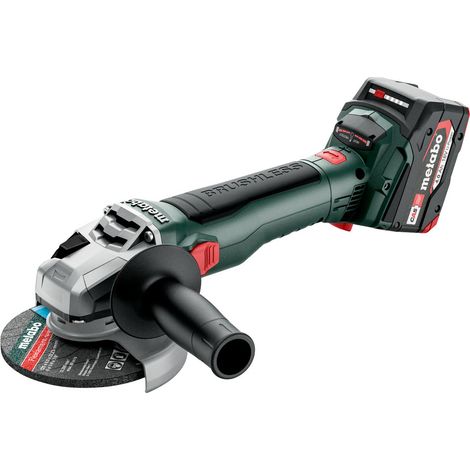 Metabo - Amoladora angular 18V AKU 125 mm, 2x batería 4,0 Ah Li-Power, cargador 613052510 (1/5)