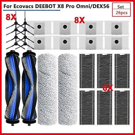 Ersatzteile für die Hauptseitenbürste des Ecovacs DEEBOT X8 Pro Omni Staubsaugers: Filter, Staubbeutel, Walze und Tuch. Zubehör: Filter, Staubbeutel, Staubsauger.