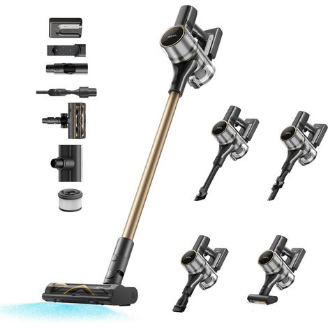 Aspirateur Balai sans Fil, Noir Aspiration 190 AW, Jusqu'à 90 min d'Autonomie, Brosse Multisurface Anti-Enchevêtrement, Filtration à 99,9 % (1/5)