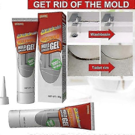 Gel anti-moisissures ménager (1 à 5 unités), grande contenance, élimine efficacement les moisissures et le mildiou, idéal pour la salle de bain, les toilettes, le lave-linge, les joints d'évier et la (1/5)