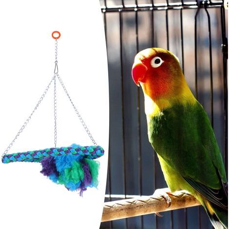 Échelle de Perroquet en Corde de Coton - Balançoire et Jouet à Mordre pour Cage d'Oiseaux (1/5)