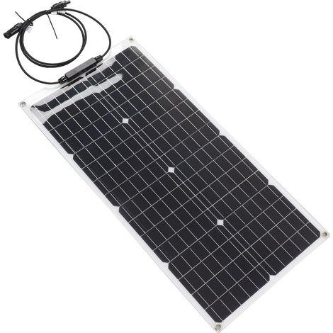50-W-18-V-monokristallines Solarmodul, IP65 wasserdicht, tragbares Photovoltaikmodul für Auto, Wohnmobil, Boot (1/5)