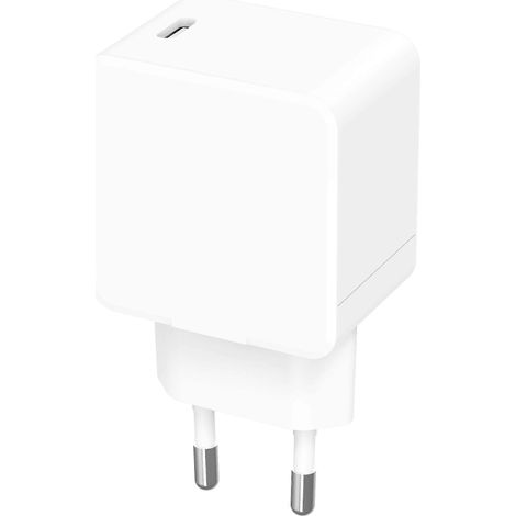 Chargeur secteur USB-C 20 W (5 V-12 V/1,6 A-3 A) Sortie : USB-C femelle PD QC3.0 Entrée : prise murale standard européenne 110-230 V, compatible avec les téléphones portables, les tablettes et autres (1/5)