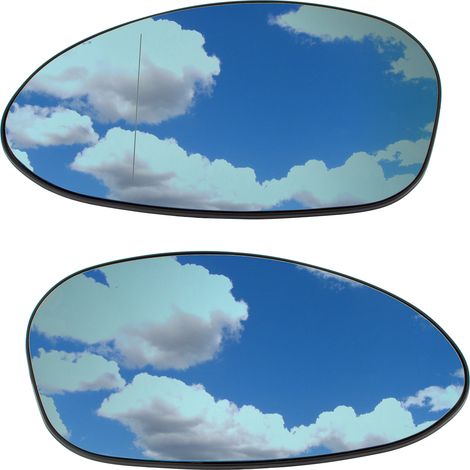 BMW 1 E81 / E82 / E87 / E88 04-13 Spiegeleinsätze BEHEIZT BLAU links + rechts 2-teiliges Set (1/5)