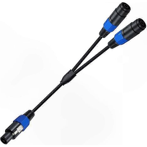 Adaptateur de câble haut-parleur bidirectionnel, répartiteur 1 connecteur mâle vers 2 connecteurs femelles, adapté à divers appareils, connexion bipolaire, compatible avec les systèmes audio. (1/5)