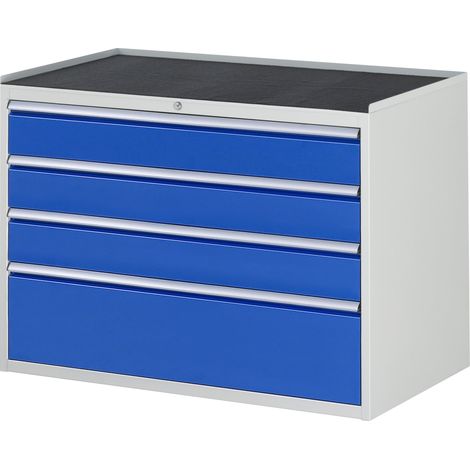 Rau Schubladenschrank m. Anti-Rutsch-Matte 4 Schubl.-XXL 3x150 1x270mm (1/5)