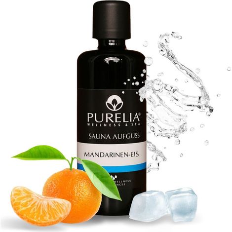 PURELIA Saunaaufguss Konzentrat Mandarine-Eis 100 ml natürlicher Sauna-aufguss - reine ätherische Öl