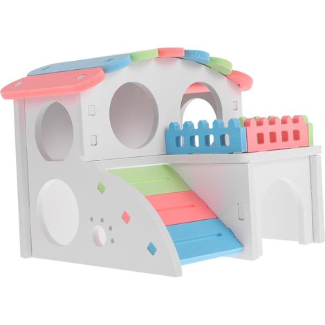 Hamsterhaus aus PVC, zerlegbares Haus im Villenstil, leicht zu reinigen (1/5)