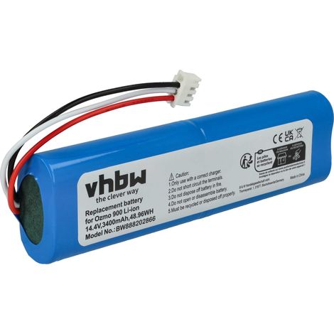 vhbw batteria compatibile con Ecovacs Deebot N8, N8 Pro, Ozmo 920 aspirapolvere home cleaner (3400mAh, 14,4V, Li-Ion)