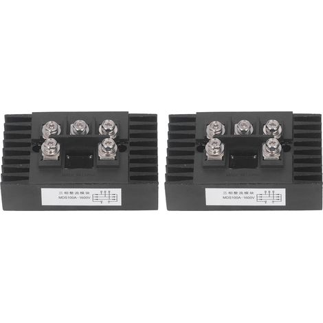 Pont Redresseur 2 Pièces avec Radiateur Module Redresseur Triphasé de Remplacement pour SQL100A 1600V 100A (1/5)