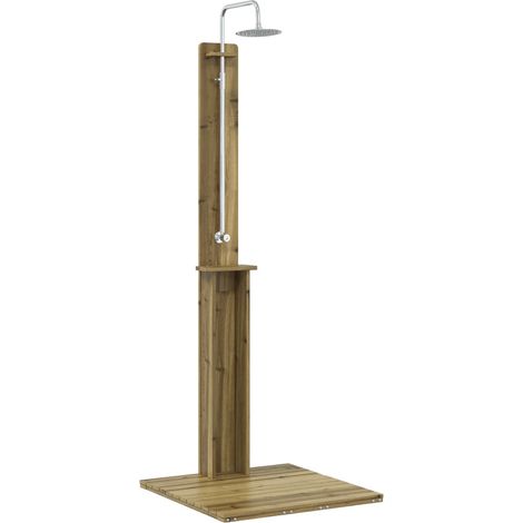 Ducha exterior 206 cm Natural vidaXL