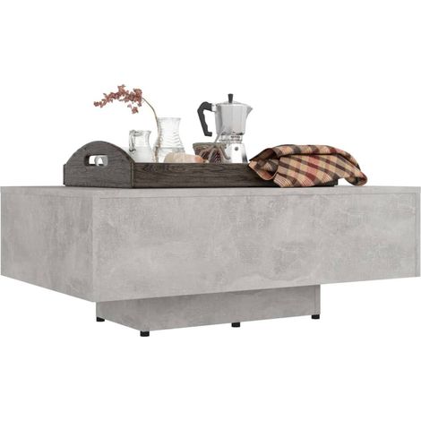 Table basse Gris béton 85x55x31 (1/5)