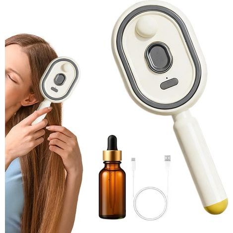 Brosse À Vapeur Électrique Pour Cheveux 2 En 1 Brosse Lissante Vapeur Avec Huile Et Verre Doseur, Pour Des Cheveux Épais Raides Ondulés Bouclés Lissage Maison Quotidiens Voyage Filles Femmes (1/5)