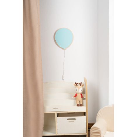 Lampada a forma di palloncino in legno per la cameretta dei bambini - lampada da notte per bambini - azzurra - tupti.lights (1/5)