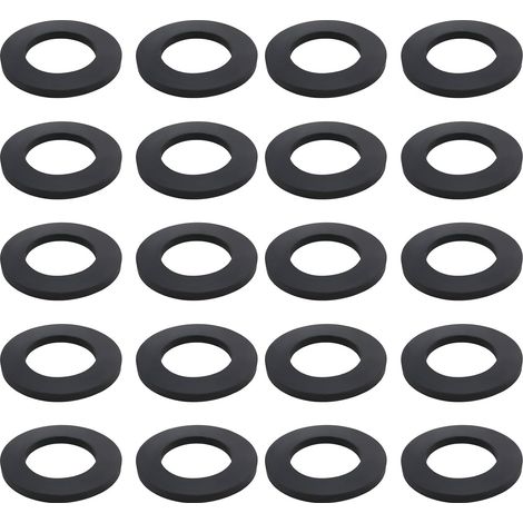 Lot de 2 Rondelles Caoutchouc Nitrile Lave-linge 3/4 Pouces Rondelles Plates Lave-vaisselle Rondelles d'espacement Rondes Tuyau d'arrivée D'eau Froide 3/4 Pouces Noir (1/5)