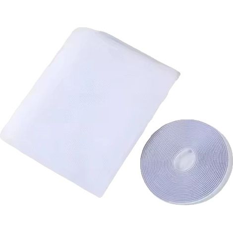 Mosquitera autoadhesiva para instalación, protección contra insectos, color blanco-L, paquete de 3 unidades. (1/2)