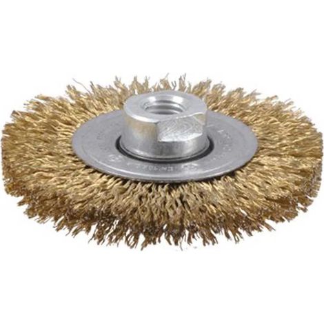 Osborn 2812522051 - Spazzola circolare ondulata in acciaio ottonato con dado M14 e filamento Ø 0,30 mm (115x12)