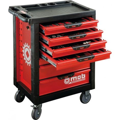 Servante PROLINER 7 tiroirs garnie 133 pièces MOB