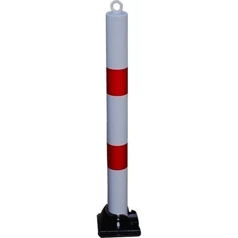 Poteau rabattable 900-76-WR BLANC/ROUGE (s'entrouvrant) avec oeillet (1/5)
