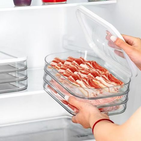 Contenants de rangement étanches et réutilisables pour viande fruits légumes etc - Organisateur cuisine multifonctionnel (1/4)