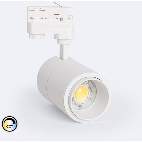 Faretto LED Binario Trifase 30W Regolabile CCT Pulyx Multiangolo 15-60º Bianco (1/4)
