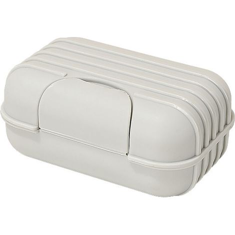 Portasapone in due pezzi con coperchio, portasapone da viaggio portatile, portasapone con base rialzata, portasapone da viaggio impermeabile e a prova di perdite, adatto per la doccia e le attività al (1/4)