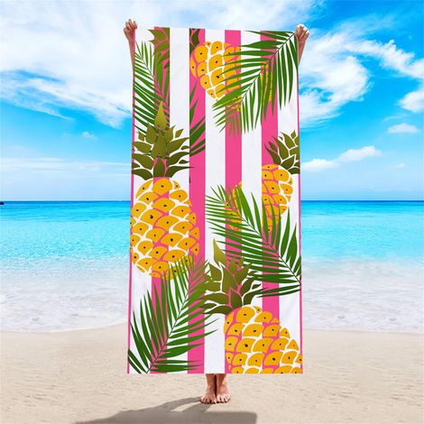Serviette De Plage - Microfibre - 75 X 150 Cm - Anti-sable - Absorbante - Pour Plage Piscine Camping - 1 Pièce (1/5)