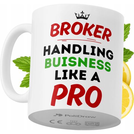 Lustige Kaffeetasse mit witzigem Textdesign für Broker – ideal für Geburtstage, Namenstage und Feiertage. Premium-Tasse für besondere Anlässe, ob im Büro oder zu Hause. Farbe: Weiß, 330 ml.