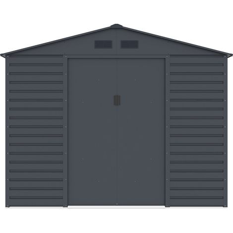Abri de jardin métal en acier galvanisé - Anthracite - 5,40 m² - ADELMO