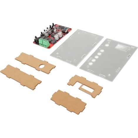 Carte d'amplification Bluetooth TDA7492P 50 W et 50 W 2.1 canaux, alimentation CC 8-25 V, pour la création d'enceintes sans fil DIY. Amplificateur de puissance Bluetooth et boîtier inclus. (1/5)