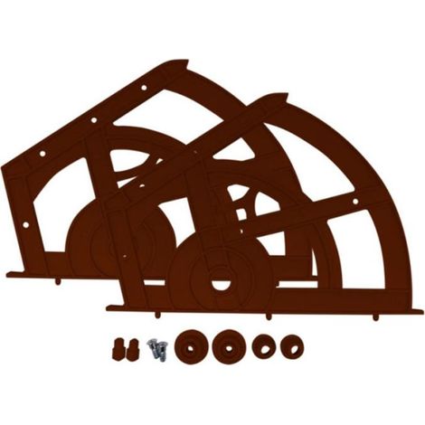 MICEL soporte zapatero p/2 baldas marron juego , Juego de soportes para zapatero Micel Fabricadas en poliestireno Acabado marrón Tamaño: 280x200x10 mm. (1/3)