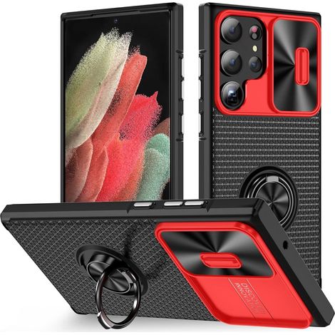 Étui ultra-résistant pour Samsung S23 Ultra, étui coulissant pour appareil photo, étui antichoc de qualité militaire avec support magnétique pour voiture (1/5)