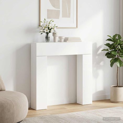 vidaXL Cornice per camino Bianco 102 x 18 x 100,5 cm (1/5)