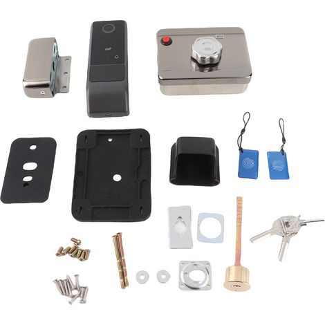 Cerradura inteligente WiFi Tuya para casas y apartamentos: Desbloqueo 5 en 1 mediante smartphone, huella dactilar, código, tarjeta, llave o tarjeta magnética. Sistema antirrobo inteligente para el hog (1/3)