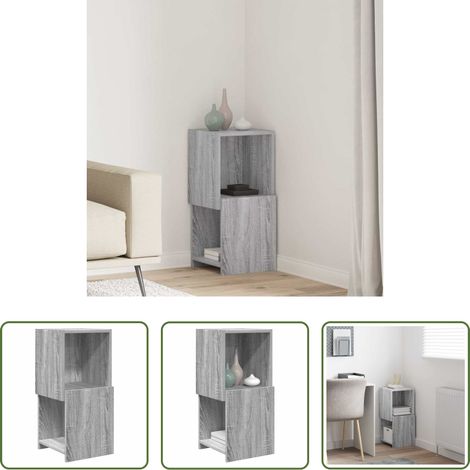 Holzwerkstoff - Eckschrank Graues Sonoma 30,5x30x65cm Holzwerkstoff (1/5)