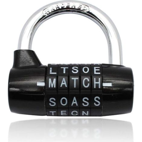 Cadenas Combinaison 5 Lettres Étanche Antirouille (1/4)