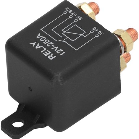 Relais de démarrage pour tondeuse à gazon, 5 broches, 250 A, en acier inoxydable et laiton, normalement ouvert, 12 V CC. (1/5)