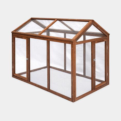 Gallinero de madera con ampliación para 6 gallinas (1/5)