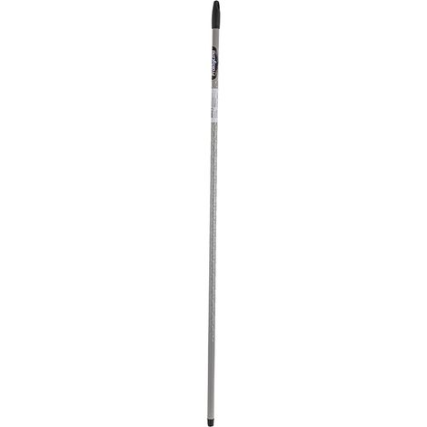 Geriffelter Bürstenstiel 130 cm LUX HELLGRAU -BEN