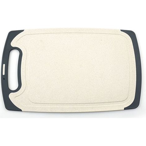 Planche à Découpe en Paille de Blé - Design Bordé Anti-Dérapant et Anti-Débordement pour Cuisine, Camping et Extérieur, Sain et Pratique (Beige) (1/5)