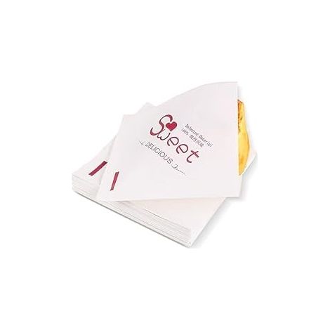 Burgerpapier 15x15cm 100 Blatt für Pommes frites und Sandwiches