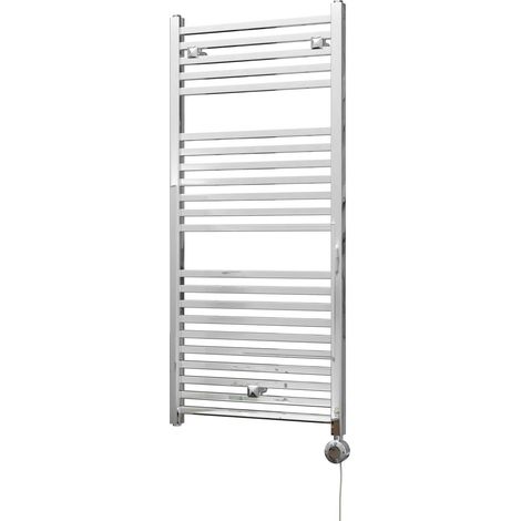 Todi - Chrome Electric Towel Rail H1110mm x W500mm Straight 300w Thermostatic (1/3)
