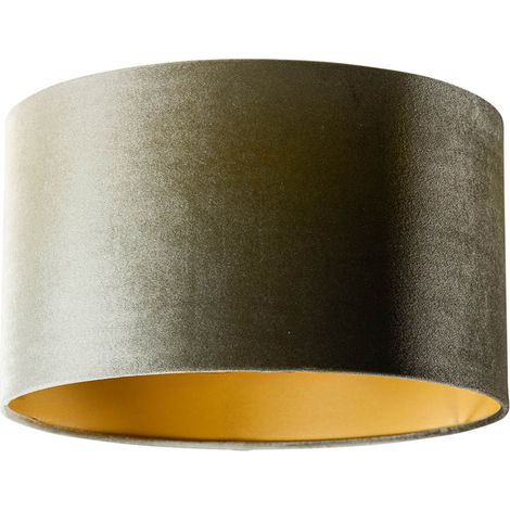 Velvet Lampshade Green with Gold Interior 35/35/20