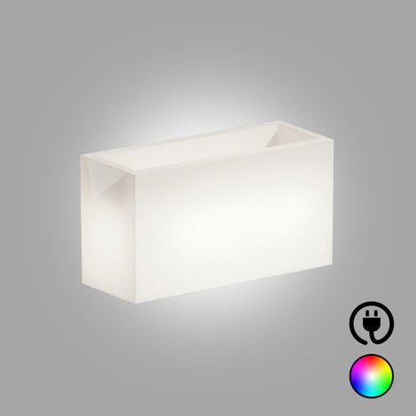 Fioriera Luce in Polimero Monacis Flowerpot Bright cm. 80X35 h 50 Led Multicolor con Cavo (1/5)