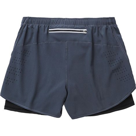 Doppellagige Herren-Sportshorts, schnelltrocknend, zweiteiliger Fitness-Hosen-Effekt – Größe M – Graugrün (1/5)