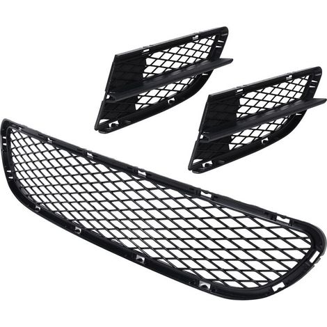 Rejilla inferior del parachoques delantero (juego de 3 piezas) para BMW Serie 3 E90, E91, 325i, 328i y 335i.