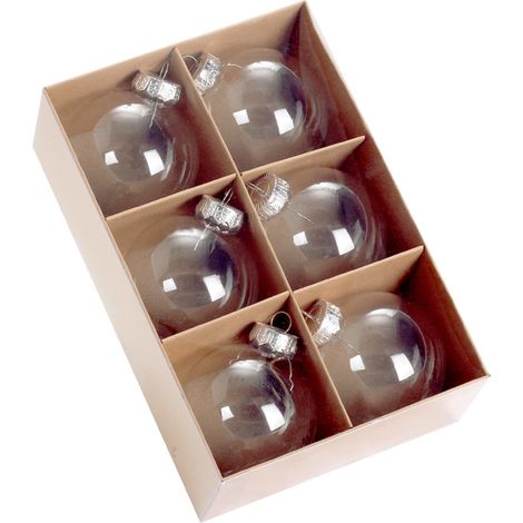 Boule Transparente Remplissable - 60 mm ou 80 mm - Pour Décoration DIY Fêtes et Événements - Lot de 6 ou 12 (1/5)