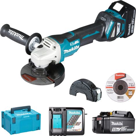Amoladora Makita Batería DGA517RTJ de 18 V y 5 Ah (1/4)