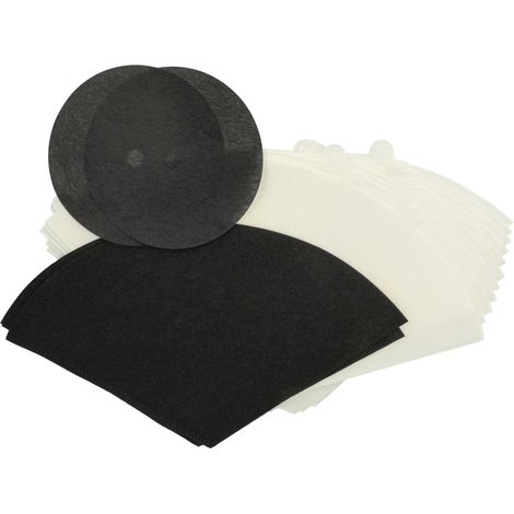 vhbw 16x Filtro compatible con Filter Queen Majestic 360 aspiradora - filtro carbón activo, cono de filtro, filtro protección motor