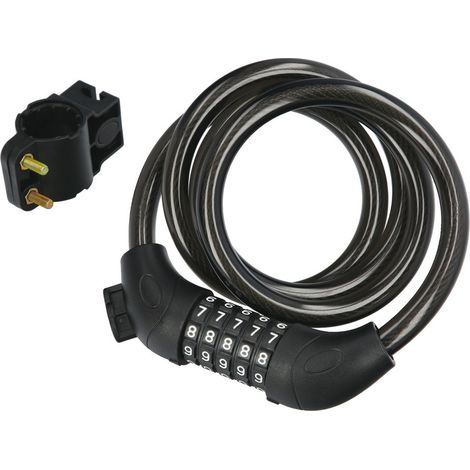 Cavo per bicicletta a spirale con combinazione 12 mm x 120 cm (1/5)